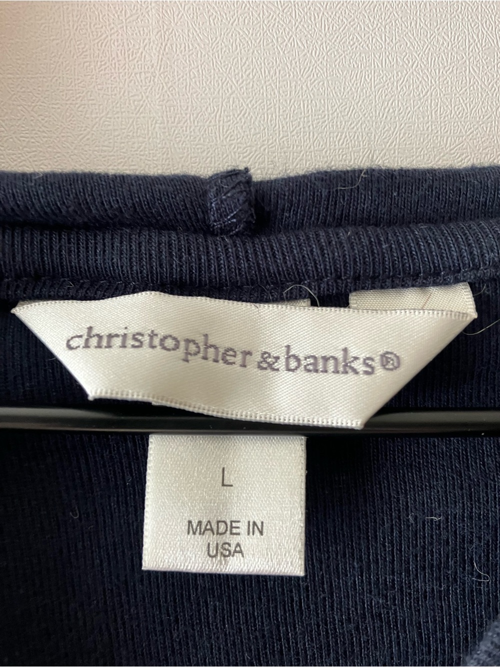 CHRISTOPHER & BANKS Embellished America Hooded Henley Top - Picture 5 of 5